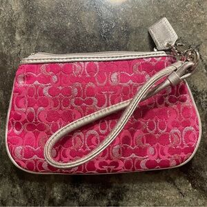 Coach Pink Wristlet Bag